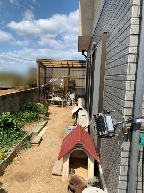 カラーベスト 寄棟屋根棟板金 足場解体
