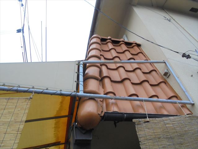 岡山市北区　屋根修理　棟積み直し工事