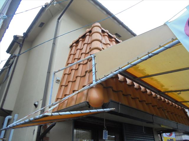 岡山市北区　屋根工事　漆喰補修