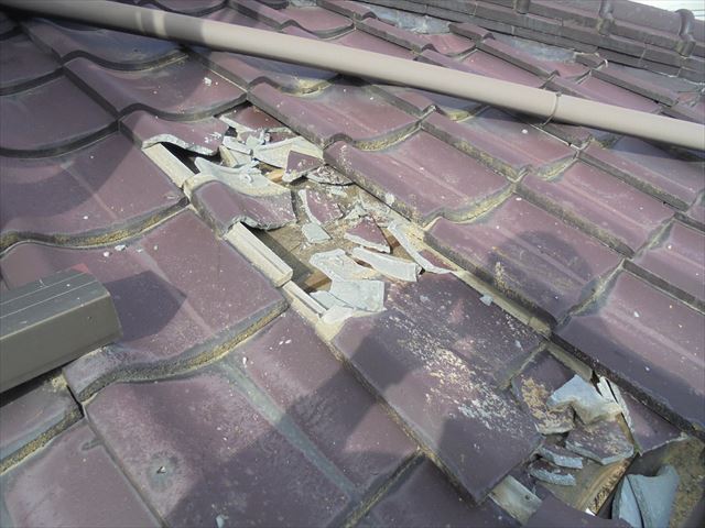 赤磐市　屋根修理　瓦補修