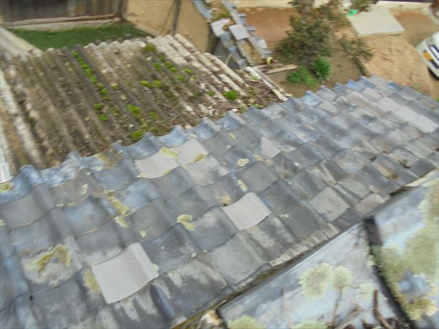 岡山市東区　雨漏り修理　　屋根瓦補修工事　工事後