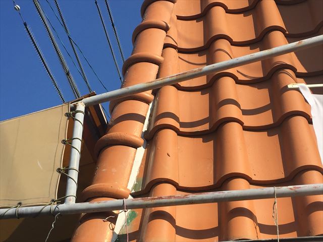 岡山市北区　屋根修理　棟積み直し工事