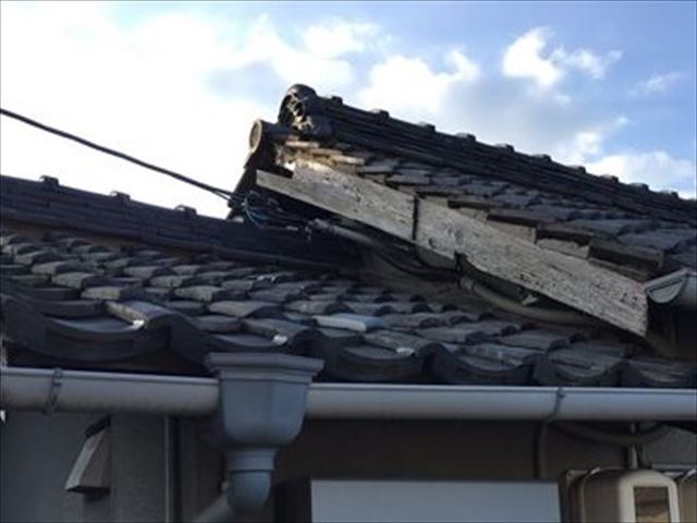 岡山市中区　雨漏り修理　漆喰工事
