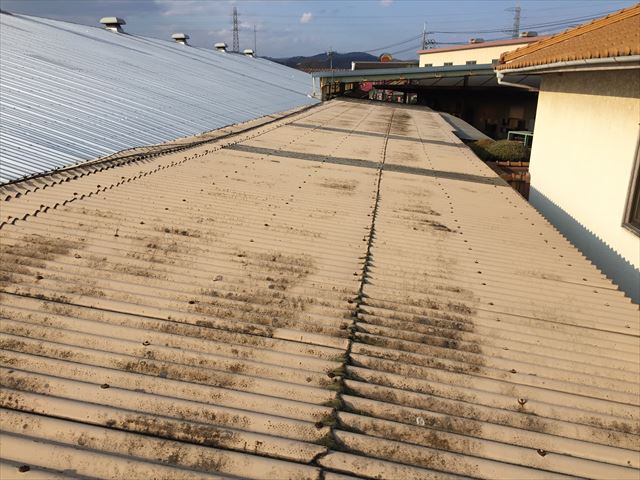 岡山市東区　スレート屋根修理の点検