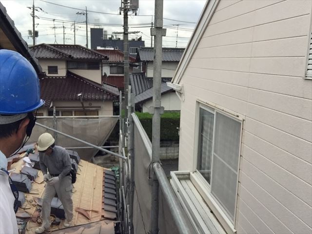 岡山市南区　屋根工事 雨漏り修理　1階地伏せ