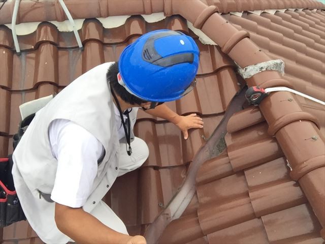 岡山市東区　屋根工事　雨漏りの点検